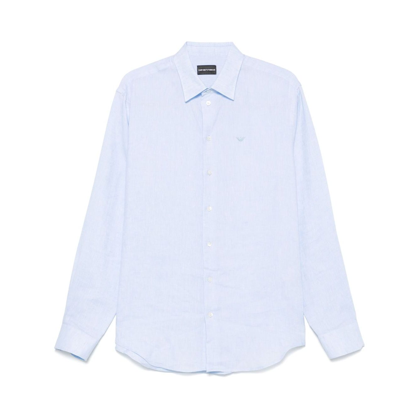 Emporio Armani logo-embroidered long-sleeve shirt