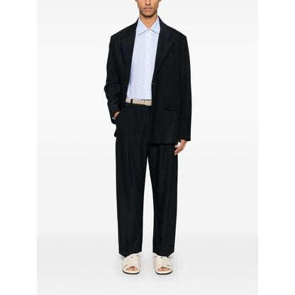 Emporio Armani logo-embroidered long-sleeve shirt