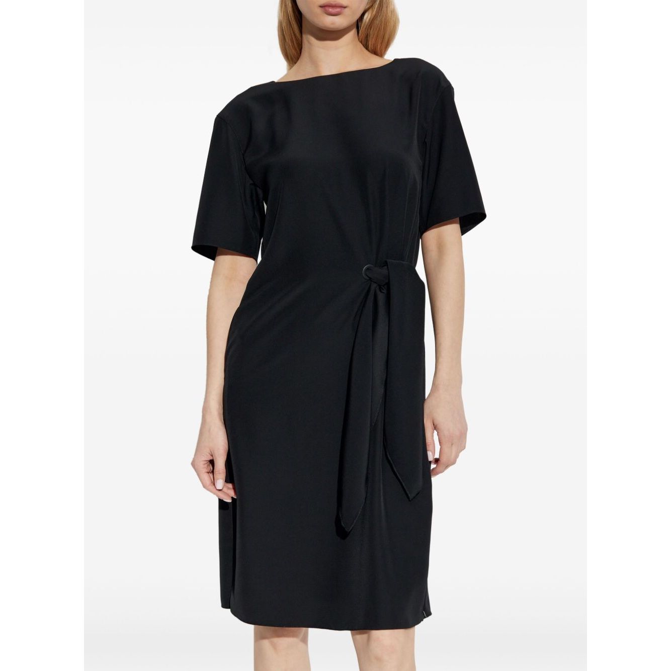 Emporio Armani midi dress with waist knot Dresses