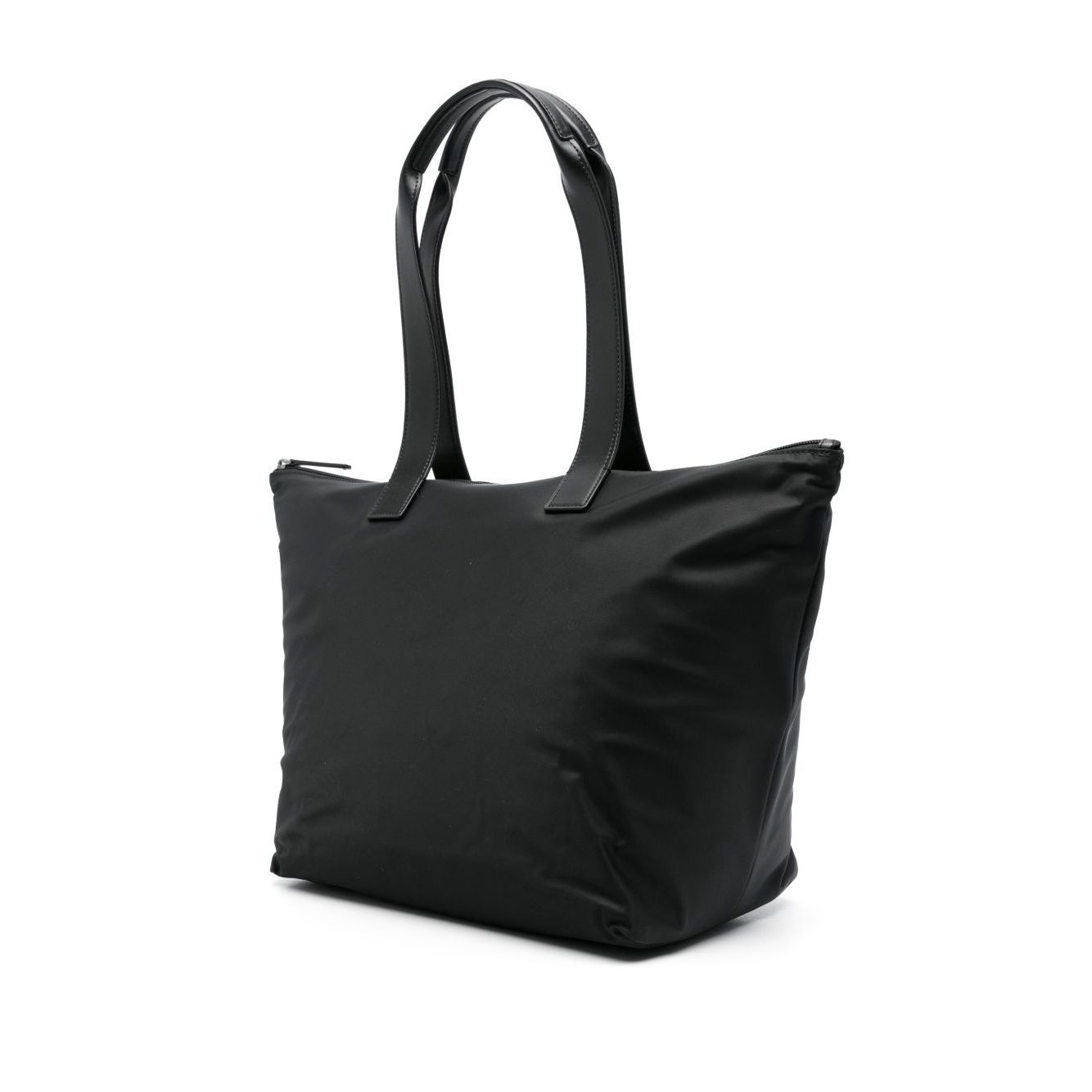 Front view with bag zipped and handles upright.