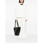 Emporio Armani Zip-up hoodie in double jersey with all-over lettering Topwear