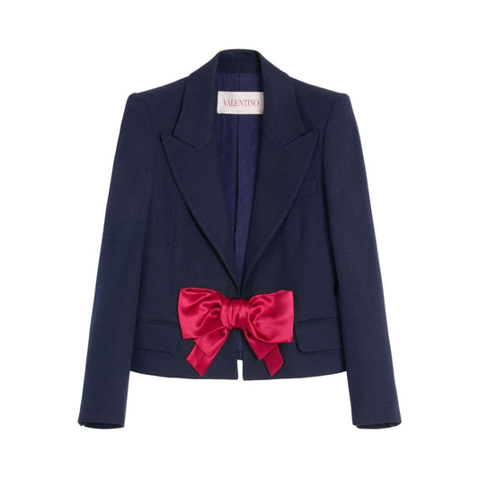 Valentino Bow-detail single-breasted blazer