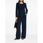 Emporio Armani Jacket in fluid woven fabric with pleats