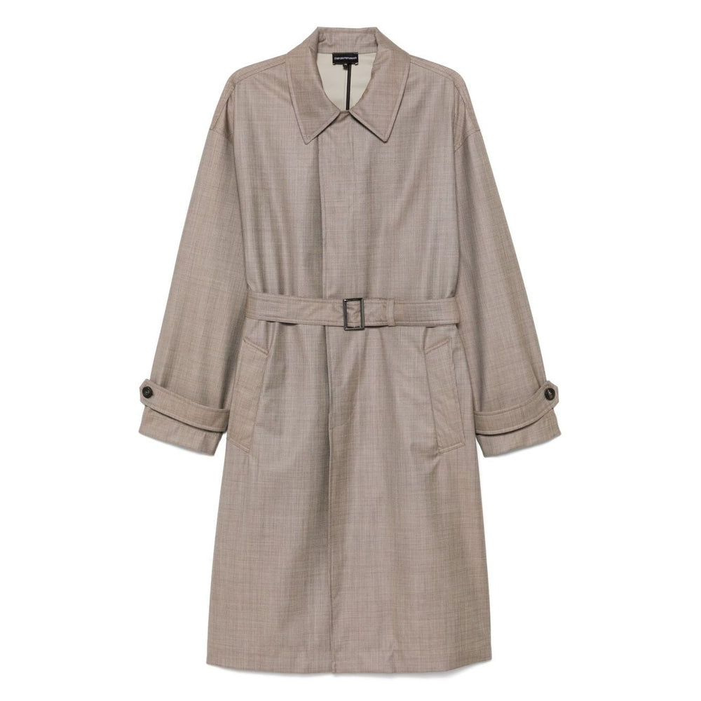 Emporio Armani virgin-wool trench coat