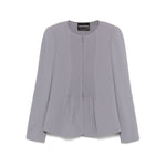 Emporio Armani Jacket in fluid woven fabric with pleats
