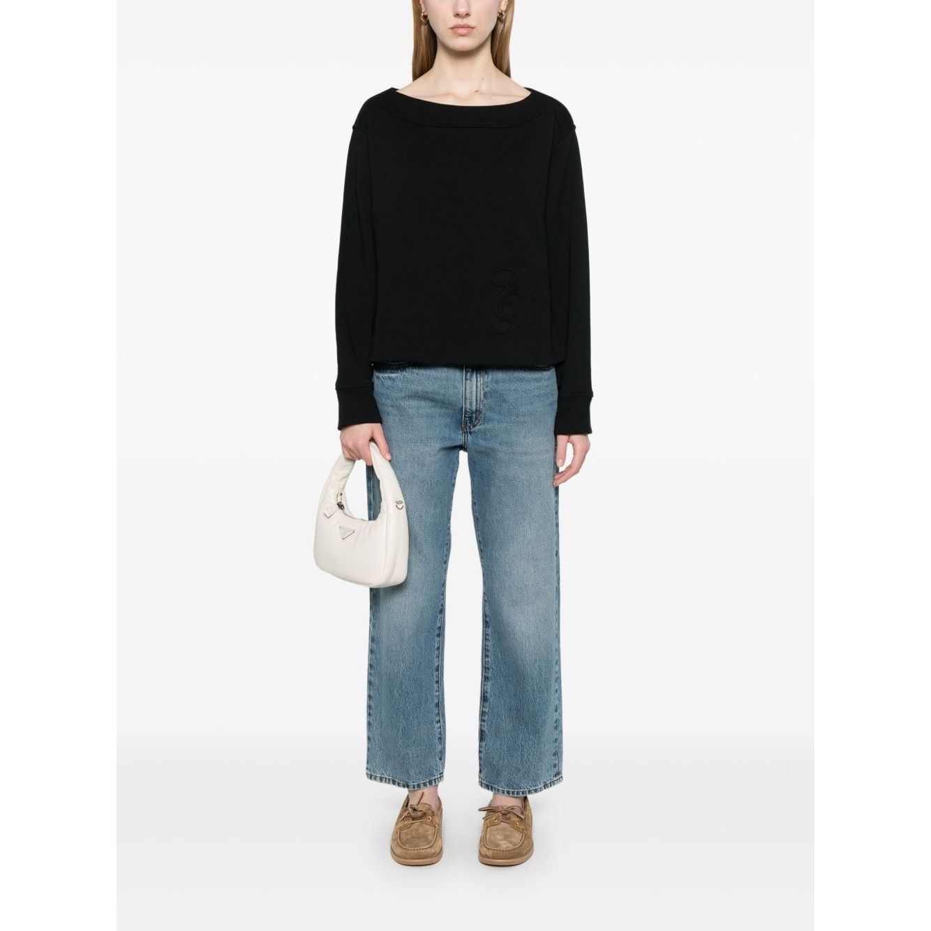 Emporio Armani logo embossed sweatshirt