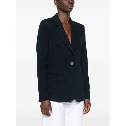 Emporio Armani Icon single-breasted blazer in an embossed jacquard knit jersey