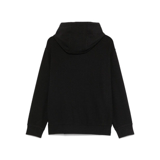 Emporio Armani logo embroidered hoodie