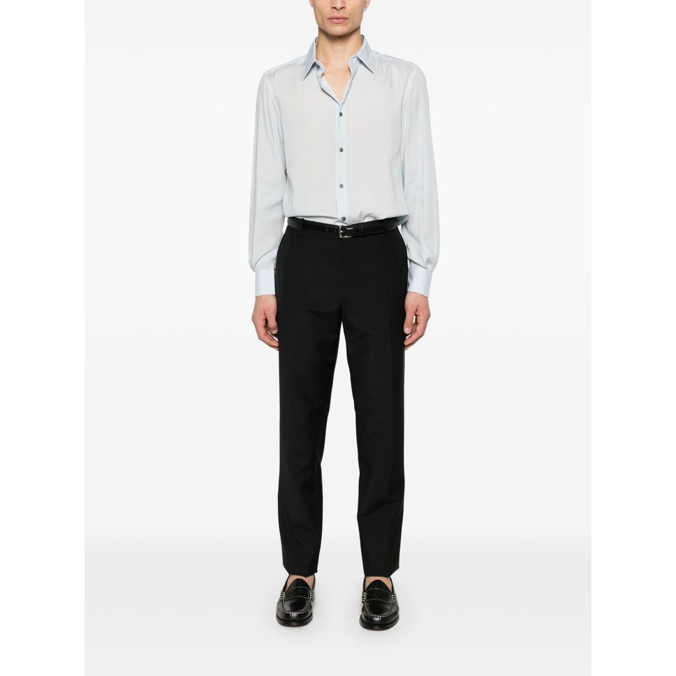 Emporio Armani Shirts Clear Blue Shirts
