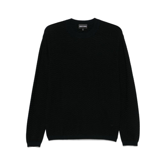 Emporio Armani Sweaters Blue Topwear