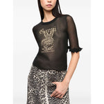 Ganni Sheer Jacquard Top Topwear