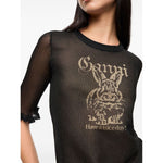 Ganni Sheer Jacquard Top Topwear