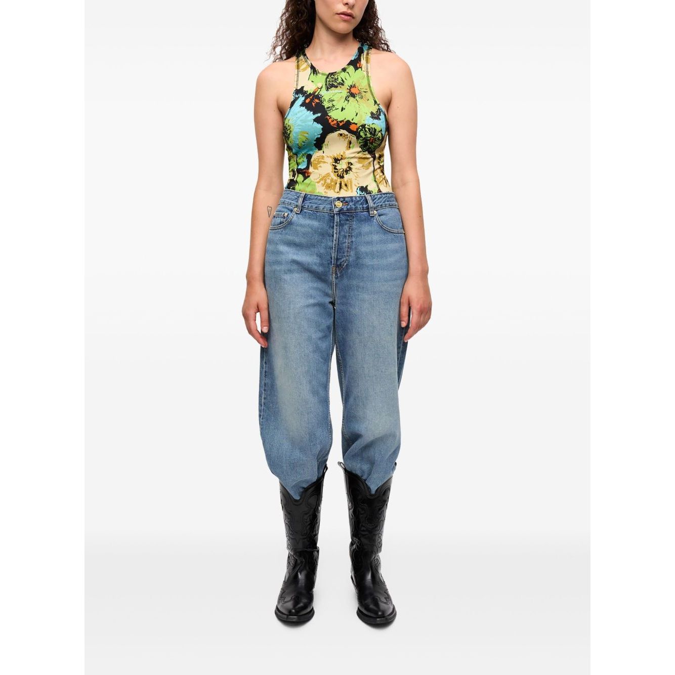 Ganni floral-print Bodysuit