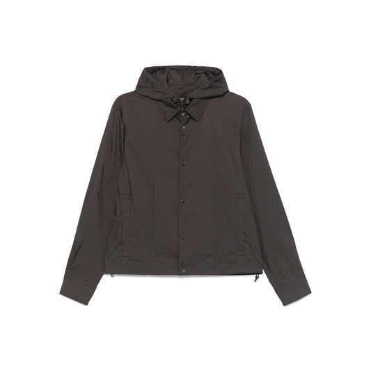 Emporio Armani Blouson with internal nylon bib jacquard all-over lettering