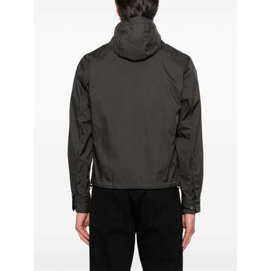 Emporio Armani Blouson with internal nylon bib jacquard all-over lettering