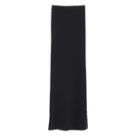 JACQUEMUS Skirts Black - High waist, front slit, pleat detail skirt with discreet rear zip fastening and flowing silhouette.