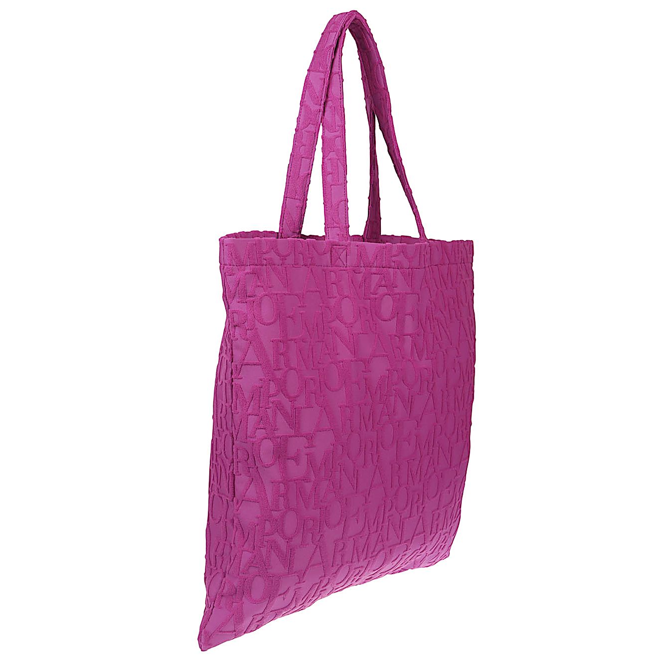 Emporio Armani Beachwear shopper in bold 3D ASV logo fabric Shopper
