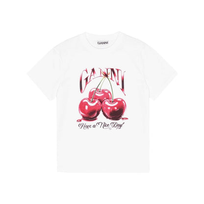 GANNI T-shirts and Polos White