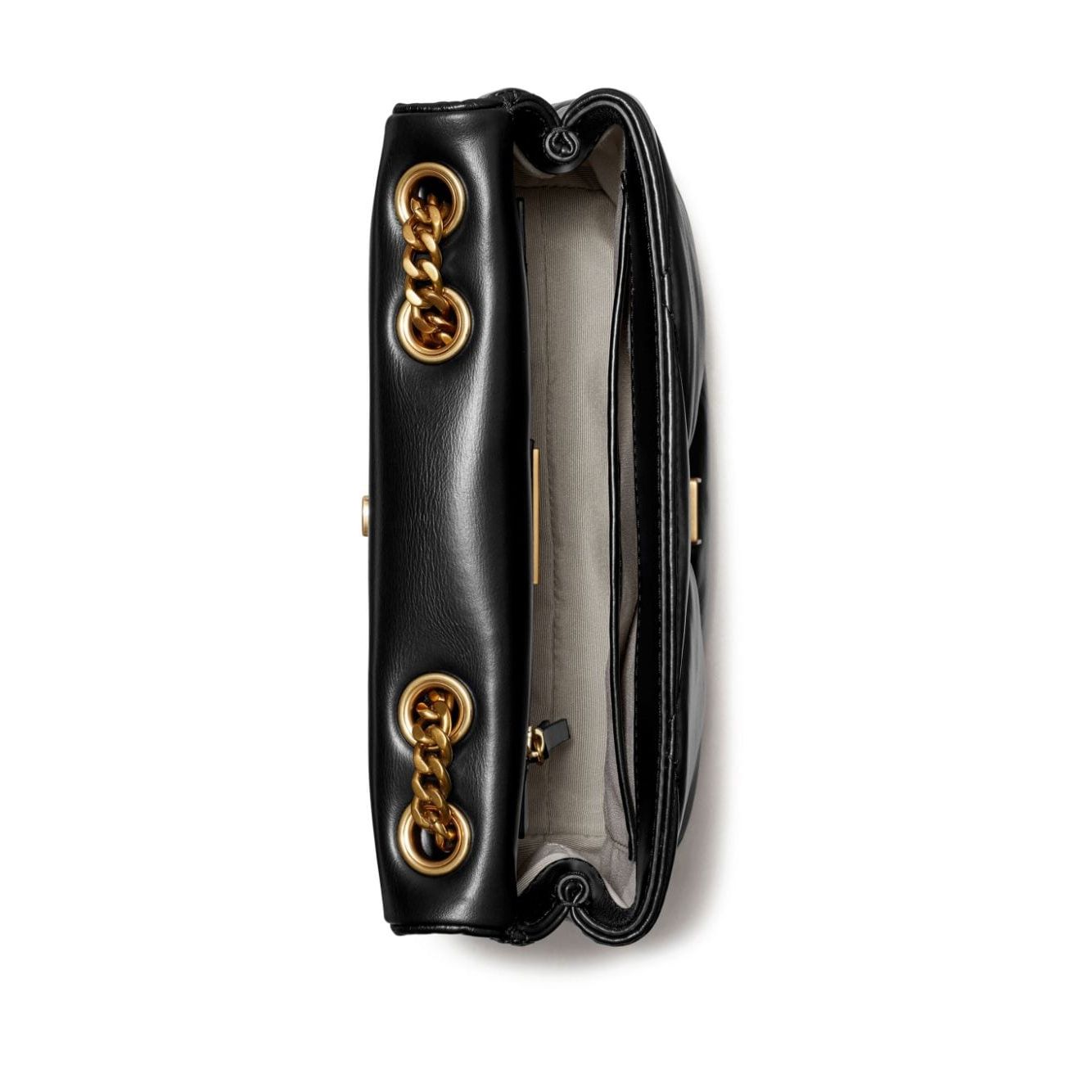 Front view with bag zipped and handles upright.