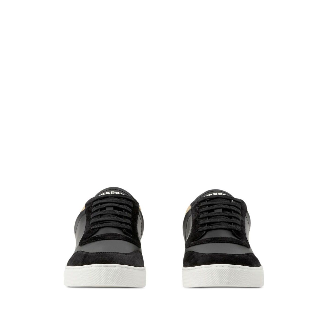 Burberry Leather, suede and check sneakers