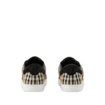 Burberry Leather, suede and check sneakers
