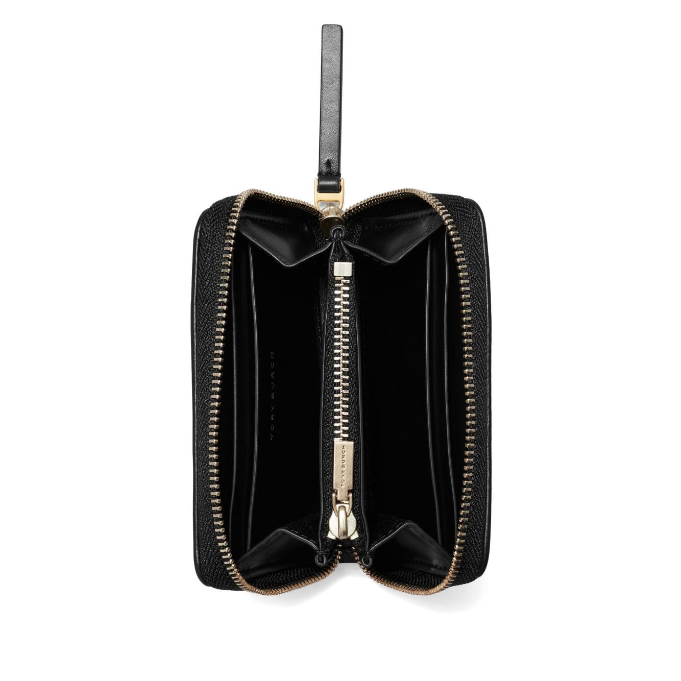 Front view with bag zipped and handles upright.