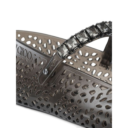 Jimmy Choo The Jelly Ballerina Flats with Crystal Embellishment