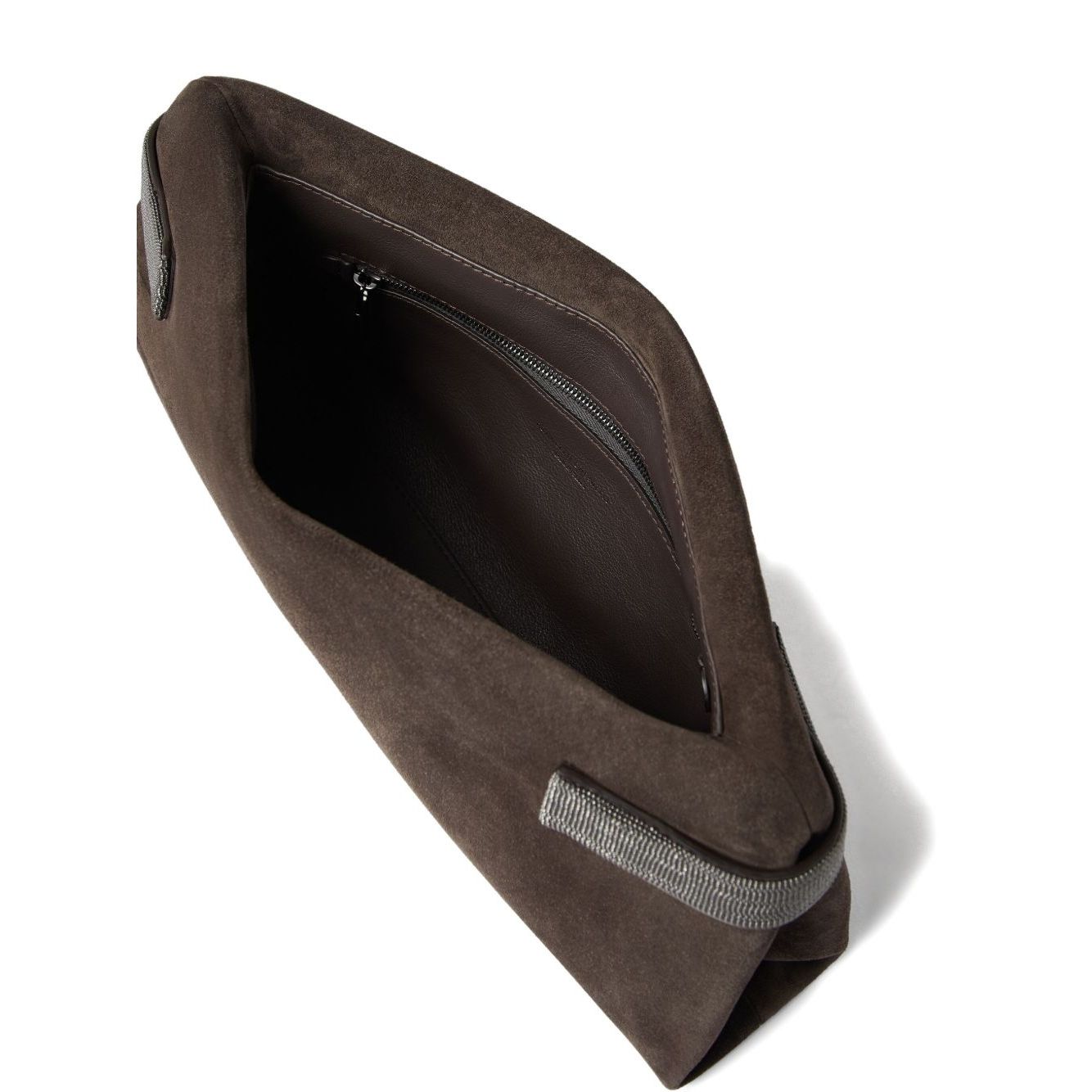 Front view with bag zipped and handles upright.
