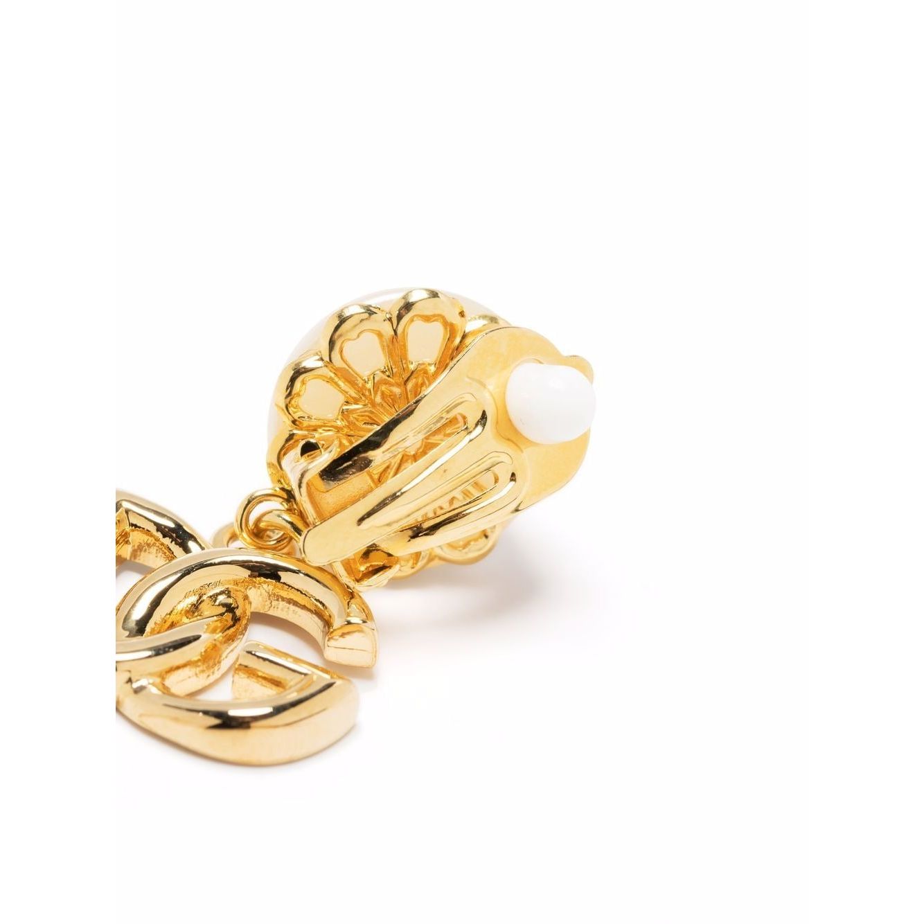 Dolce & Gabbana DG Logo and Pearl Earrings