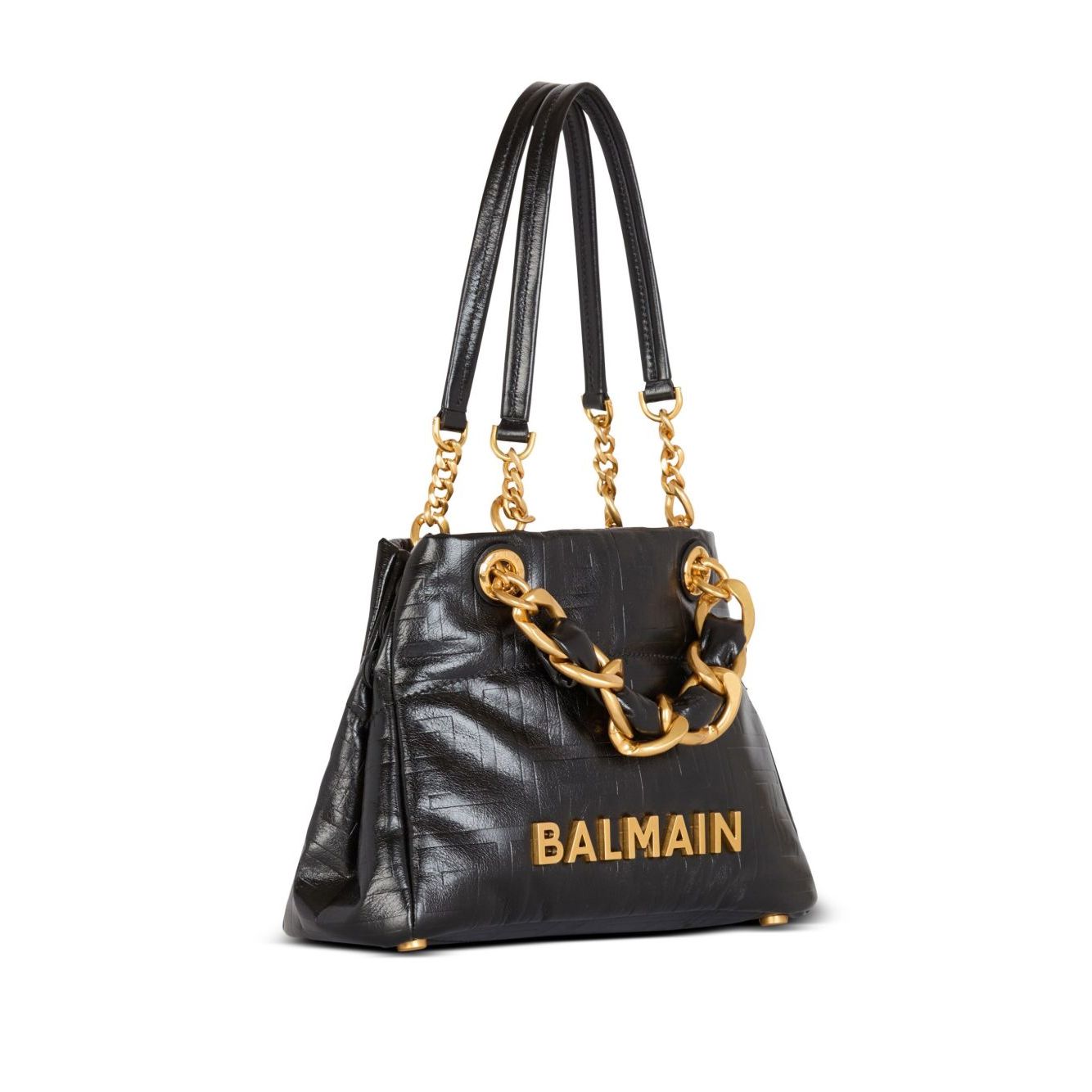 Front view with bag zipped and handles upright.