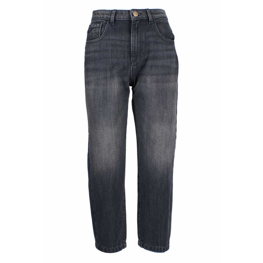 Yes Zee Black Cotton Women High-Waisted Jean