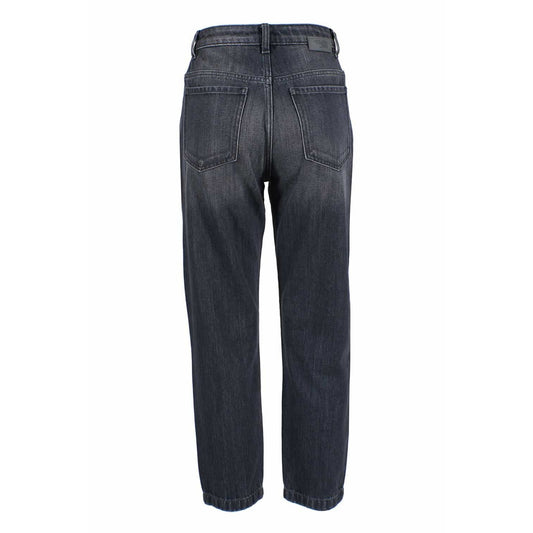Yes Zee Black Cotton Women High-Waisted Jean