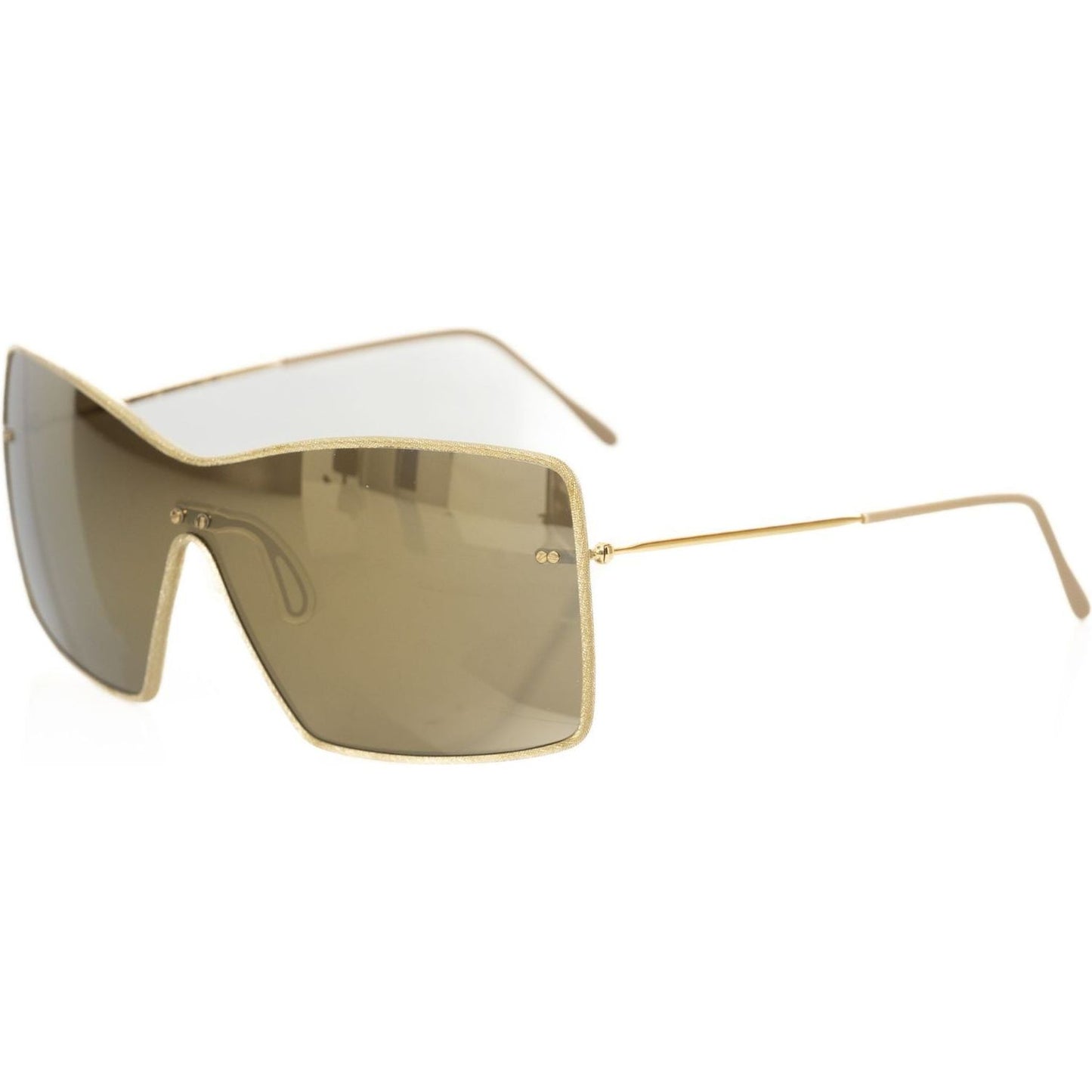 Frankie Morello Gold Metallic Fiber Women's Sunglass