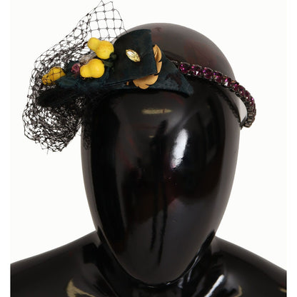 Dolce & Gabbana Purple Crystal Diadem Headband Lemons Sicily Tiara
