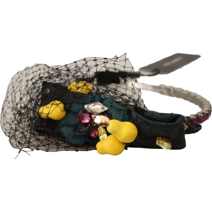 Dolce & Gabbana Purple Crystal Diadem Headband Lemons Sicily Tiara