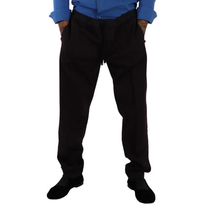 Dolce & Gabbana Bordeaux Cotton Mens Skinny Trouser Pants