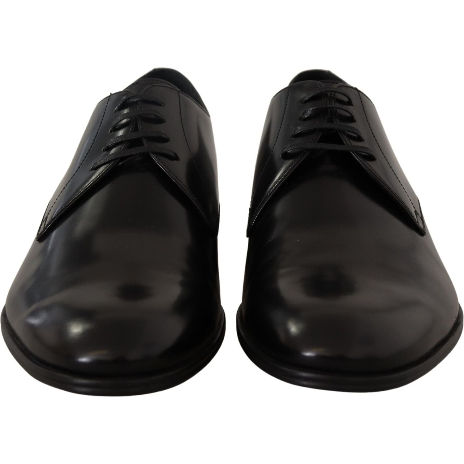 Dolce & Gabbana Black Leather Lace Up Formal Derby Shoes