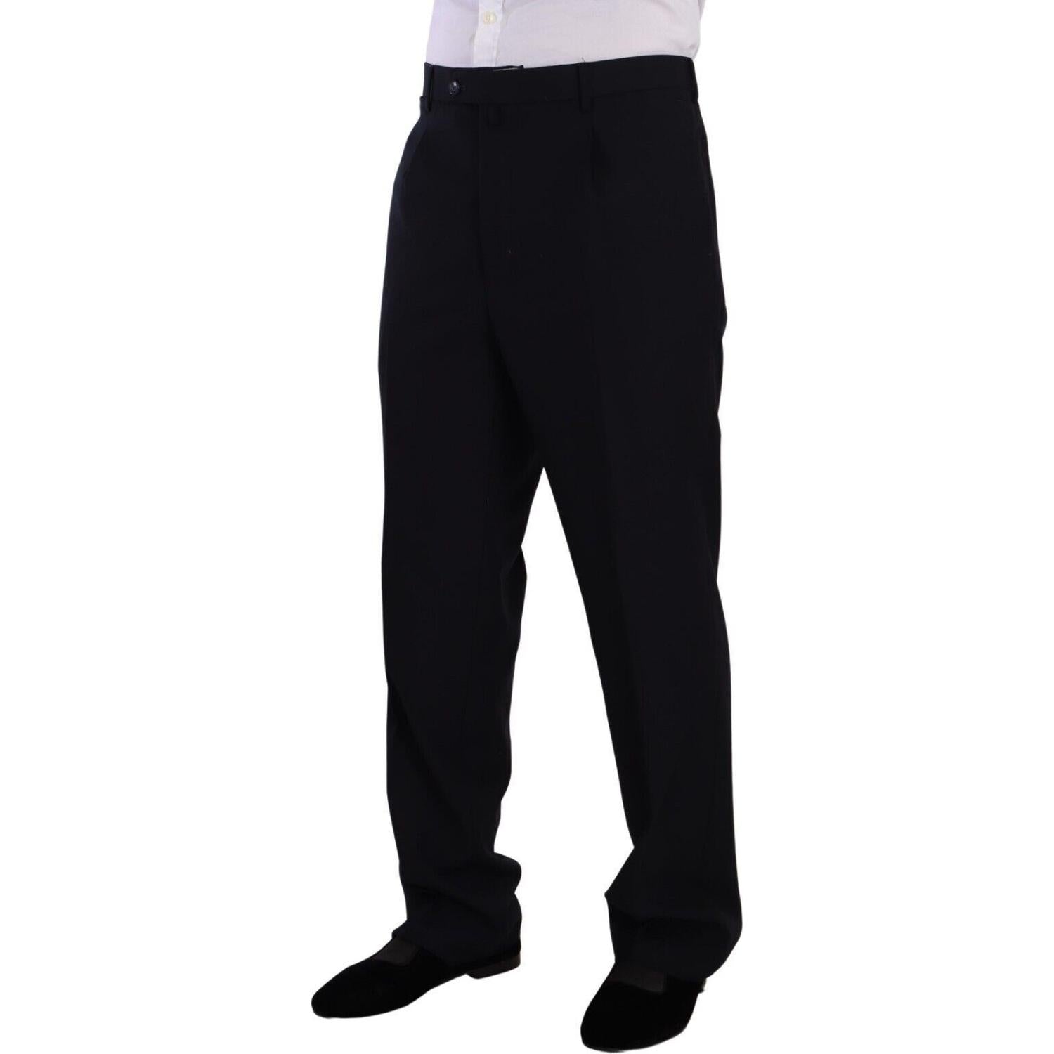 Domenico Tagliente Blue Polyester Single Breasted Formal Suit