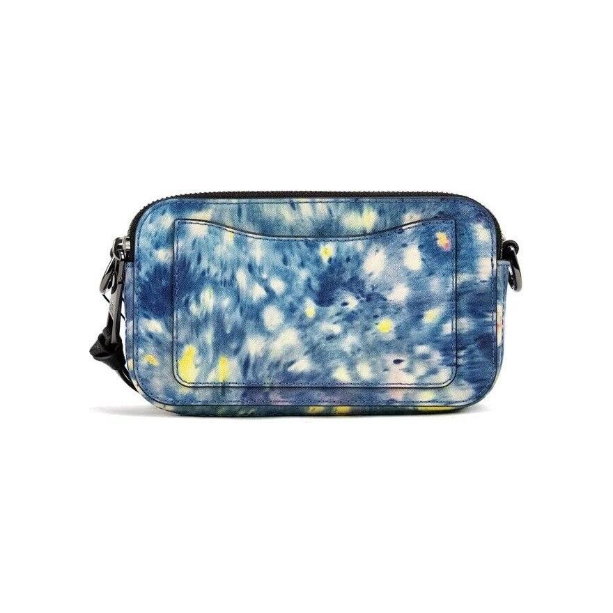 Marc Jacobs The Snapshot bag Watercolor Blue Printed Leather Shoulder Bag Purse 49369