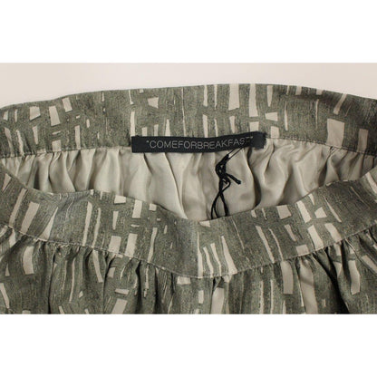 Comeforbreakfast Gray Mini Short A-Line Skirt