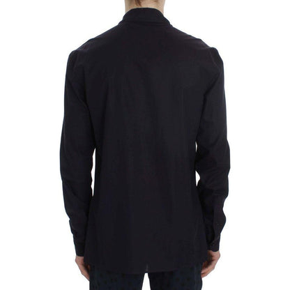 Dolce & Gabbana Purple Striped Cotton Pajama Lounge Shirt