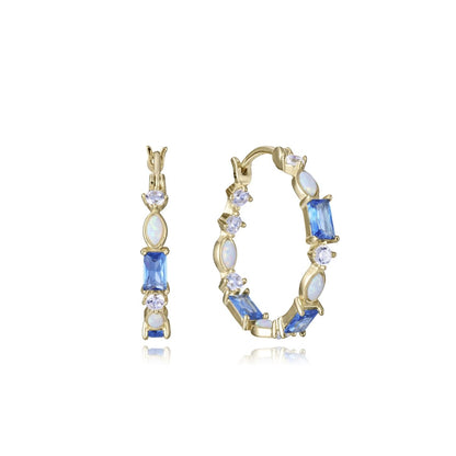 VICEROY JEWELS Mod. 2301E100-33 silver earrings with blue and clear stones, quartz analog, 3 ATM water resistance for ladies.