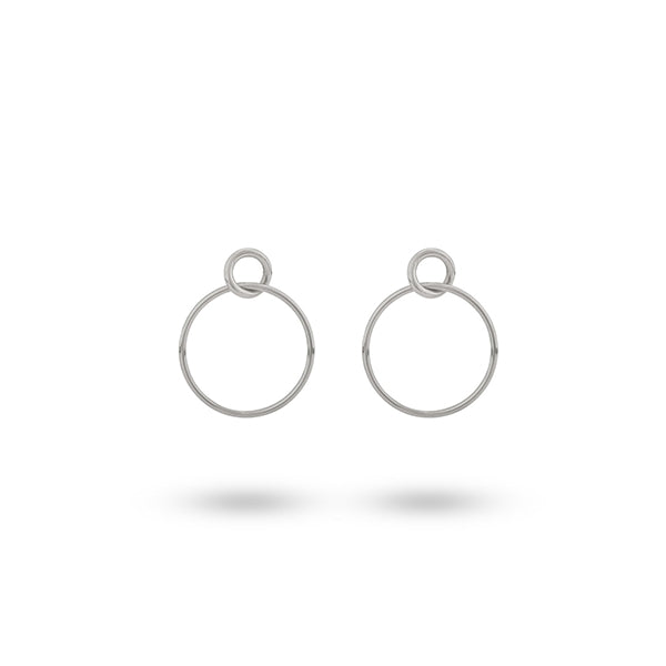 24KAE JEWELS JEWELRY Mod. 42409S elegant silver circle earrings