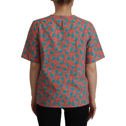 Dolce & Gabbana Pink Sail Boat Print Cotton T-shirt