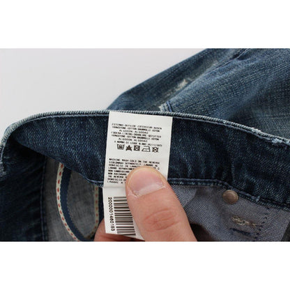 Acht Blue Wash Cotton Denim Regular Fit Jeans