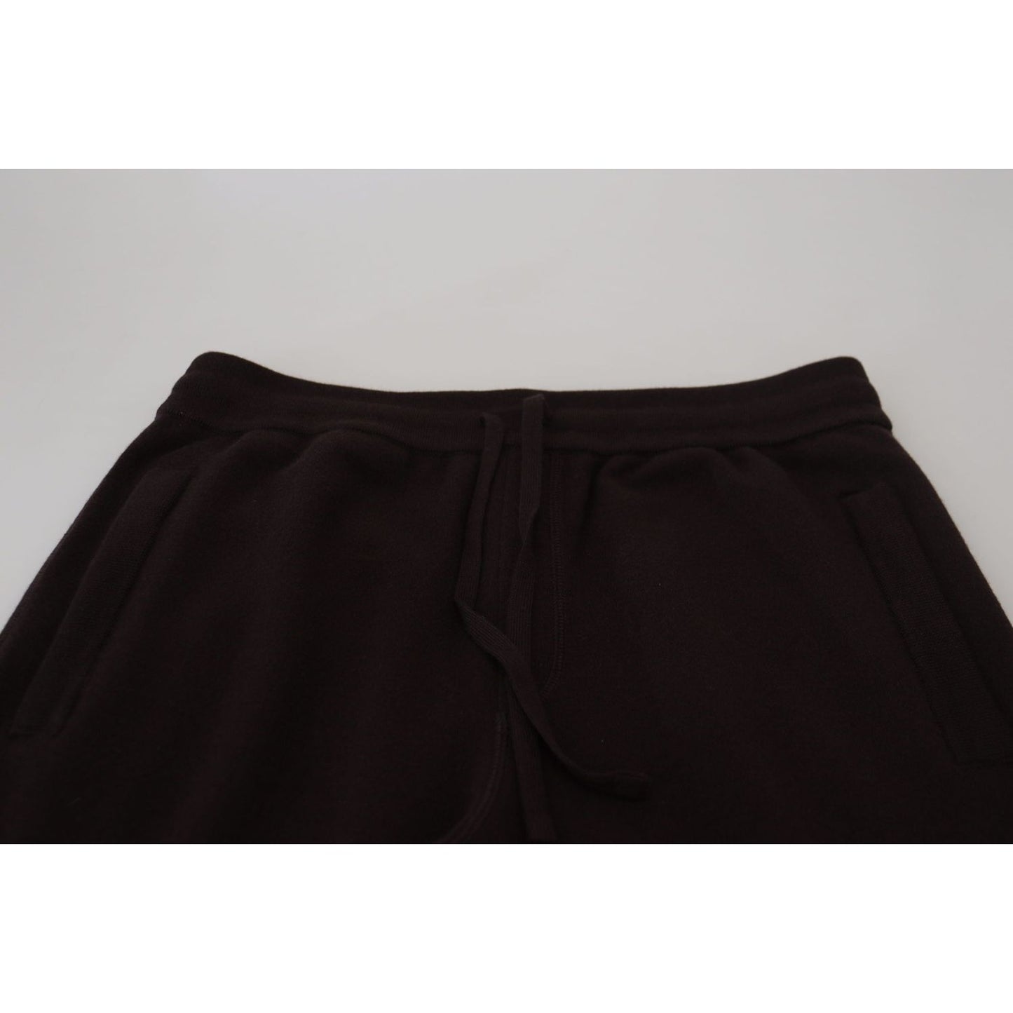 Dolce & Gabbana Brown Cashmere Trousers Bottoms Drawstring Pants