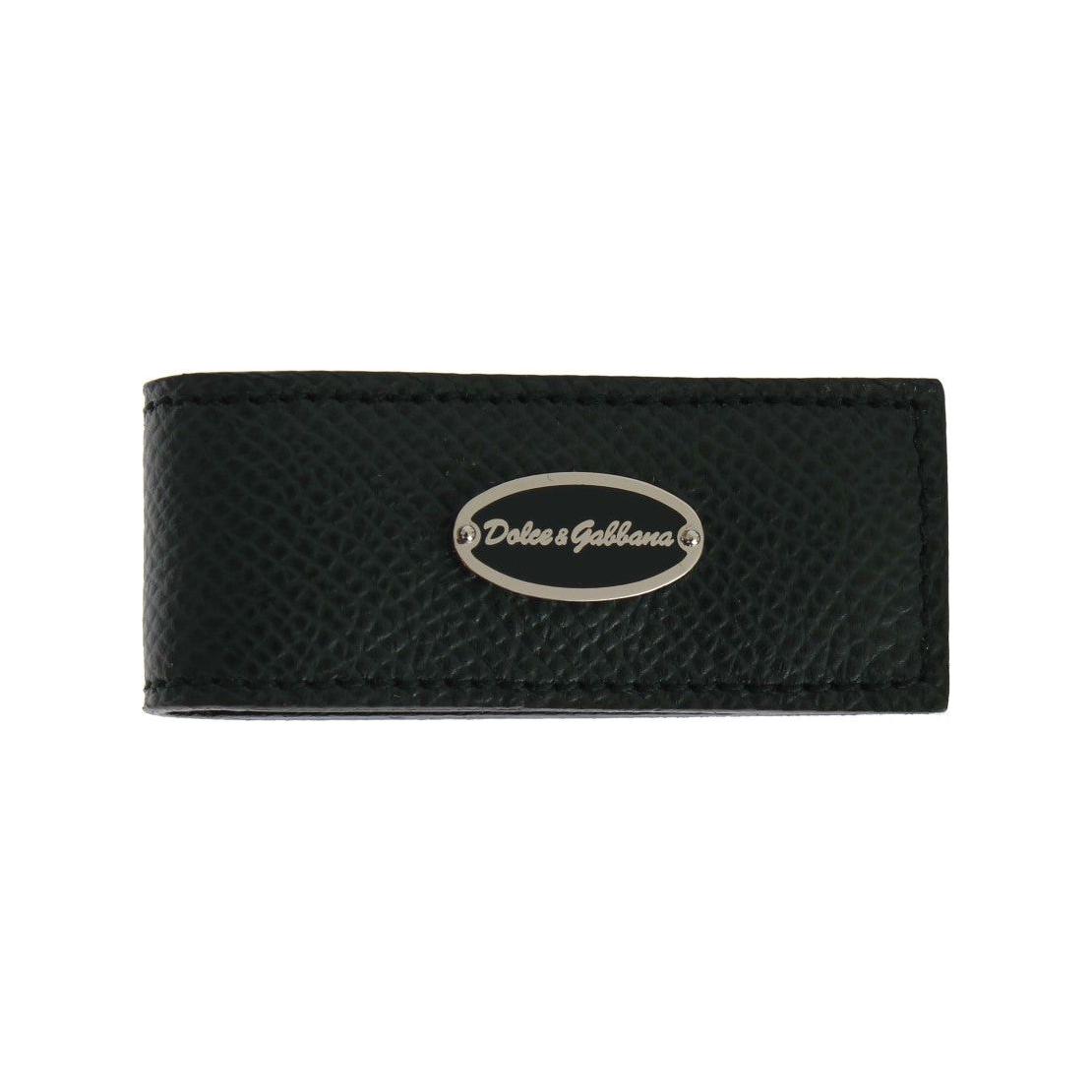 Dolce & Gabbana Green Leather Magnet Money Clip Money Clip