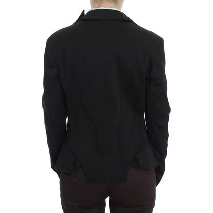 Exte Black Stretch Single Breasted Blazer Jacket Blazer Jacket