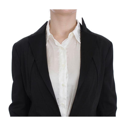 Exte Black Stretch Single Breasted Blazer Jacket Blazer Jacket