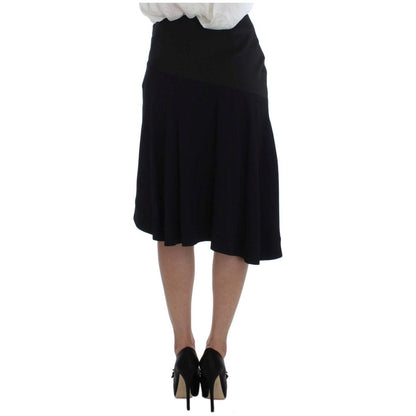 Exte Black Blue Two Piece Suit Skirt & Blazer Skirt Suit